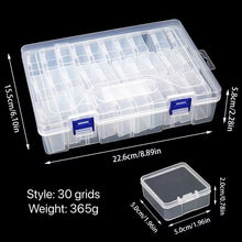Load image into Gallery viewer, 15/24/30/42/52 Grids Bead Organizers in A Clear Box Diamond Painting Storage Container with Mini Clear Boxes