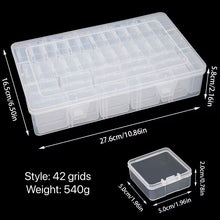Load image into Gallery viewer, 15/24/30/42/52 Grids Bead Organizers in A Clear Box Diamond Painting Storage Container with Mini Clear Boxes