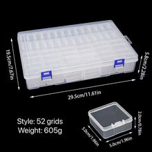 Load image into Gallery viewer, 15/24/30/42/52 Grids Bead Organizers in A Clear Box Diamond Painting Storage Container with Mini Clear Boxes