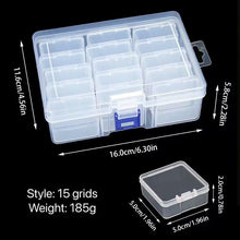Load image into Gallery viewer, 15/24/30/42/52 Grids Bead Organizers in A Clear Box Diamond Painting Storage Container with Mini Clear Boxes