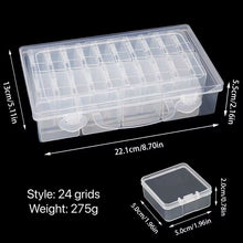Load image into Gallery viewer, 15/24/30/42/52 Grids Bead Organizers in A Clear Box Diamond Painting Storage Container with Mini Clear Boxes