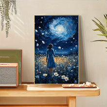 Load image into Gallery viewer, Under The Night Sky Girl - Large Size 30x50cm/11.8x19.7in