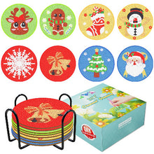 Load image into Gallery viewer, New 8pcs Christmas Coaster - DIY Diamond Painting Kits