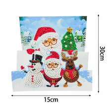 Load image into Gallery viewer, 3D Pop-Up Christmas Diamond Painting Card – DIY Sparkling Holiday Greeting with Resin Diamonds