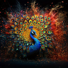 Load image into Gallery viewer, Diamond Art Peacock Screen 50 x 50cm/19.7 x 19.7in