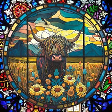 Load image into Gallery viewer, 5D DIY Diamond Painting Colorful Flowers Cow