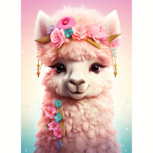 Load image into Gallery viewer, Diy Diamond Painting Pink Alpaca 30x40cm/11.8x15.7in