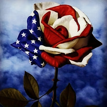 Load image into Gallery viewer, Diamond Art Personalized 30x30cm/11.8inx11.8in Set Flower Bouquet Flag Flower Diamond Painting Art