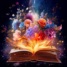 Load image into Gallery viewer, Diamond Art Gems - Flowers In Magic Book