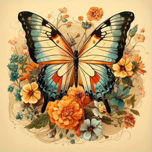 Load image into Gallery viewer, Stitch Diamond Painting - Beautiful Butterfly And Flowers