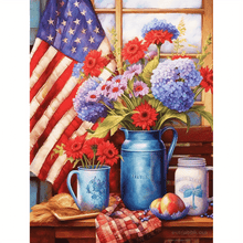 Load image into Gallery viewer, 5D Flag And Flowers - 30x40cm