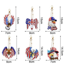 Load image into Gallery viewer, 6pcs American Eagle Keychain - DIY Diamond Painting Kits