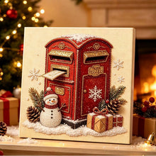 Load image into Gallery viewer, Christmas Pearl Diamond Painting Kit with Wooden Inner Frame – 3D Santa DIY Craft, 20x20cm