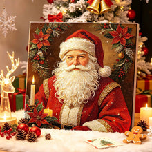 Load image into Gallery viewer, Christmas Pearl Diamond Painting Kit with Wooden Inner Frame – 3D Santa DIY Craft, 20x20cm