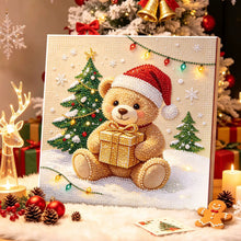 Load image into Gallery viewer, Christmas Pearl Diamond Painting Kit with Wooden Inner Frame – 3D Santa DIY Craft, 20x20cm