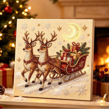 Load image into Gallery viewer, Christmas Pearl Diamond Painting Kit with Wooden Inner Frame – 3D Santa DIY Craft, 20x20cm