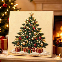 Load image into Gallery viewer, Christmas Pearl Diamond Painting Kit with Wooden Inner Frame – 3D Santa DIY Craft, 20x20cm