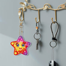 Load image into Gallery viewer, 6pcs Colorful Stars Keychain - DIY Diamond Painting Kits