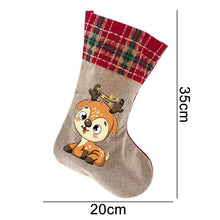 Load image into Gallery viewer, Christmas Deer Socks DIY Festive Decorations Linen Gift Bag Kit