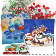 Load image into Gallery viewer, New 6pcs Diamond 3D Greeting Card Christmas Card