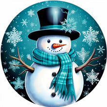 Load image into Gallery viewer, 4Pcs Set 5D DIY Full Round Square Drill Diamond Painting Winter Snowman Kit 30x30cm
