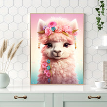 Load image into Gallery viewer, Diy Diamond Painting Pink Alpaca 30x40cm/11.8x15.7in