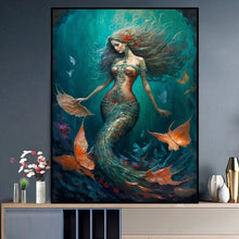Load image into Gallery viewer, Undersea Mermaid Mysterious Embroidery Art