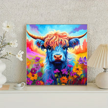 Load image into Gallery viewer, Cow And Flower Crystal Art Kit