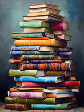 Load image into Gallery viewer, Book & Flower Diamond Painting Kit – Relaxing 5D DIY Art for Book Lovers