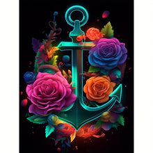 Load image into Gallery viewer, Diamond Art Gem Painting Flowers Anchor 30x40cm