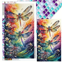 Load image into Gallery viewer, Large Size 40x70cm/15.75x27.55in Dragonfly Christmas Diamond Art