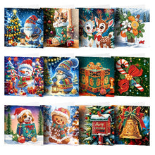 Load image into Gallery viewer, Premium Santa and Christmas Tree Christmas Card Set of 12