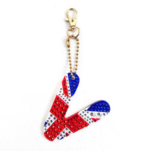 Load image into Gallery viewer, 1Pcs Letter Crystal Diamond Painting Acrylic Keychain DIY Double-sided Special-shaped Drill Key Ring Pendant Women Bag Accessory