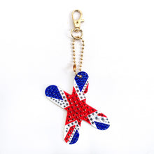 Load image into Gallery viewer, 1Pcs Letter Crystal Diamond Painting Acrylic Keychain DIY Double-sided Special-shaped Drill Key Ring Pendant Women Bag Accessory