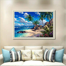 Load image into Gallery viewer, Blue Sky White Cloud Beach Landscape