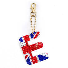 Load image into Gallery viewer, 1Pcs Letter Crystal Diamond Painting Acrylic Keychain DIY Double-sided Special-shaped Drill Key Ring Pendant Women Bag Accessory