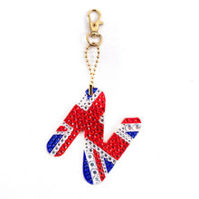 Load image into Gallery viewer, 1Pcs Letter Crystal Diamond Painting Acrylic Keychain DIY Double-sided Special-shaped Drill Key Ring Pendant Women Bag Accessory