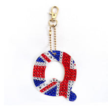 Load image into Gallery viewer, 1Pcs Letter Crystal Diamond Painting Acrylic Keychain DIY Double-sided Special-shaped Drill Key Ring Pendant Women Bag Accessory