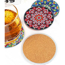 Load image into Gallery viewer, 6 Pieces Mandala Colletions Diamond Painting Coaster with Holder - A Diamond Painting