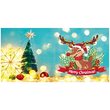 Load image into Gallery viewer, Diamond Painting Ornaments Kits,Cards Diamond Painting Christmas Greeting Cards Holiday Party Cards - A Diamond Painting