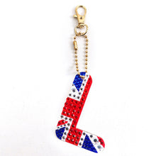 Load image into Gallery viewer, 1Pcs Letter Crystal Diamond Painting Acrylic Keychain DIY Double-sided Special-shaped Drill Key Ring Pendant Women Bag Accessory
