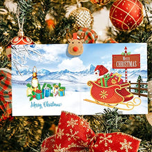 Load image into Gallery viewer, Diamond Painting Ornaments Kits,Cards Diamond Painting Christmas Greeting Cards Holiday Party Cards - A Diamond Painting
