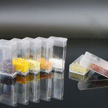 Load image into Gallery viewer, 10/20/30/50Pcs Acrylic Round Square Bottles Diamond Embroidery Storage Box Clear Empty Bottles Bead Containers Holder for Beads Diamond Painting Accessories Storage DIY Craft