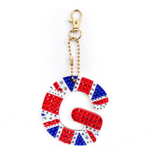 Load image into Gallery viewer, 1Pcs Letter Crystal Diamond Painting Acrylic Keychain DIY Double-sided Special-shaped Drill Key Ring Pendant Women Bag Accessory
