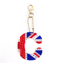 Load image into Gallery viewer, 1Pcs Letter Crystal Diamond Painting Acrylic Keychain DIY Double-sided Special-shaped Drill Key Ring Pendant Women Bag Accessory
