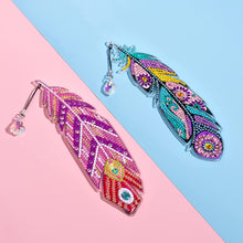 Load image into Gallery viewer, 2 Pieces DIY Diamond Drawing Feather Bookmarks - A Diamond Painting