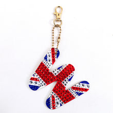 Load image into Gallery viewer, 1Pcs Letter Crystal Diamond Painting Acrylic Keychain DIY Double-sided Special-shaped Drill Key Ring Pendant Women Bag Accessory