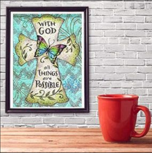 Load image into Gallery viewer, Diamond Painting With GOD all Things are Possible Home Decor
