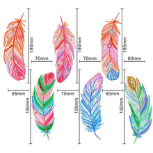 Load image into Gallery viewer, 6 Pieces Diamond Painting Bookmarks Keychains Kit 5D DIY Feather Bookmark DIY Crafts ADP9374