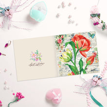 Load image into Gallery viewer, 8 pieces New Diamond Painting Greeting Cards Retro style Flower Thanks DIY Diamond Art